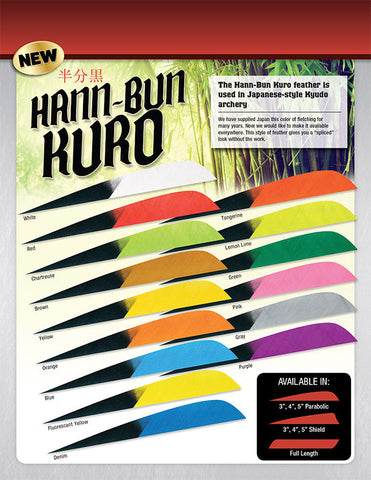 4" Hann-Bun Kuro Parabolic Feathers by Gateway