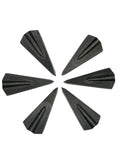 Six Tusker Concord broadheads in a circular pattern on a white background
