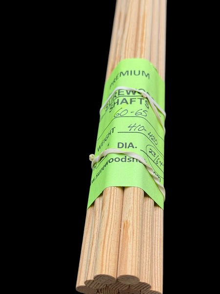 Doug Fir Big-Game by Surewood Douglas fir, 55–60 spine, 190 gr single-bevel broadhead, 5.5" parabolic