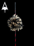 Black and tan wool silencer puff