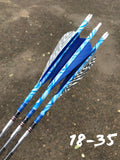 4" Parabolic Zebra Color Feathers