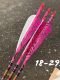 4" Parabolic Zebra Color Feathers